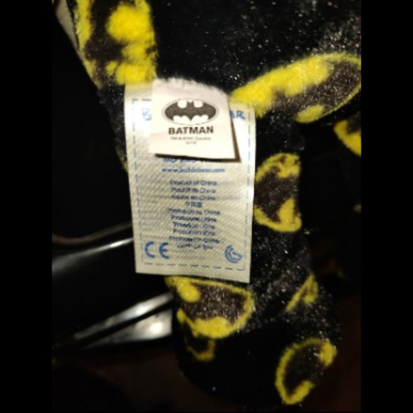 Build-A-Bear Workshop BAB DC Comics Batman Plush Bear Black Yellow Logo 17 inch - Picture 7 of 11